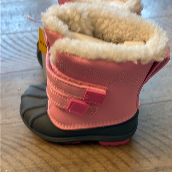 Cat & Jack Pink and Gray Kids Boots - Picture 5 of 8